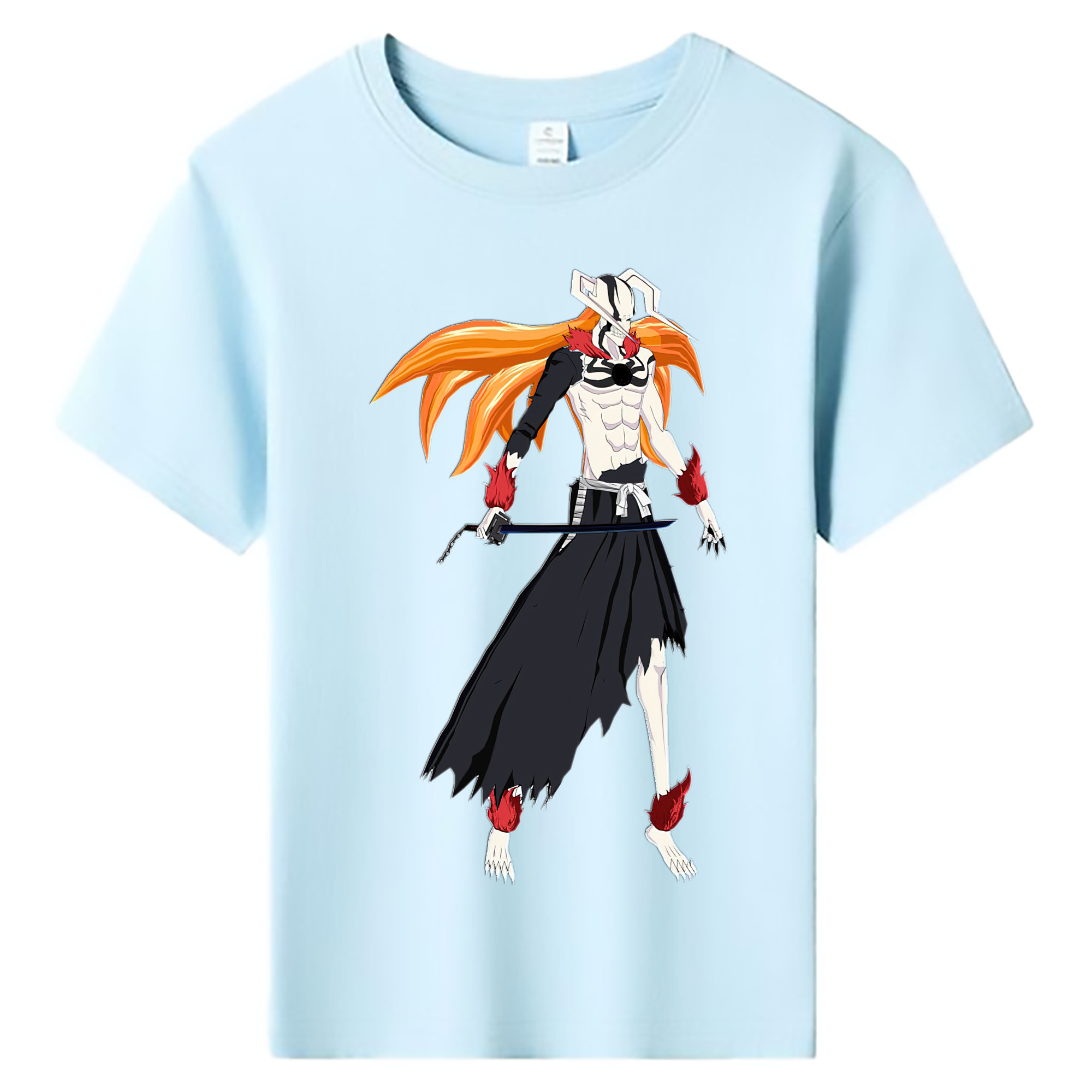 （画像用） ブリーチ 黒崎一護（くろさき いちご）BLEACH Kurosaki Ichigo 綿100％キッズTシャツ（フロントプリント）